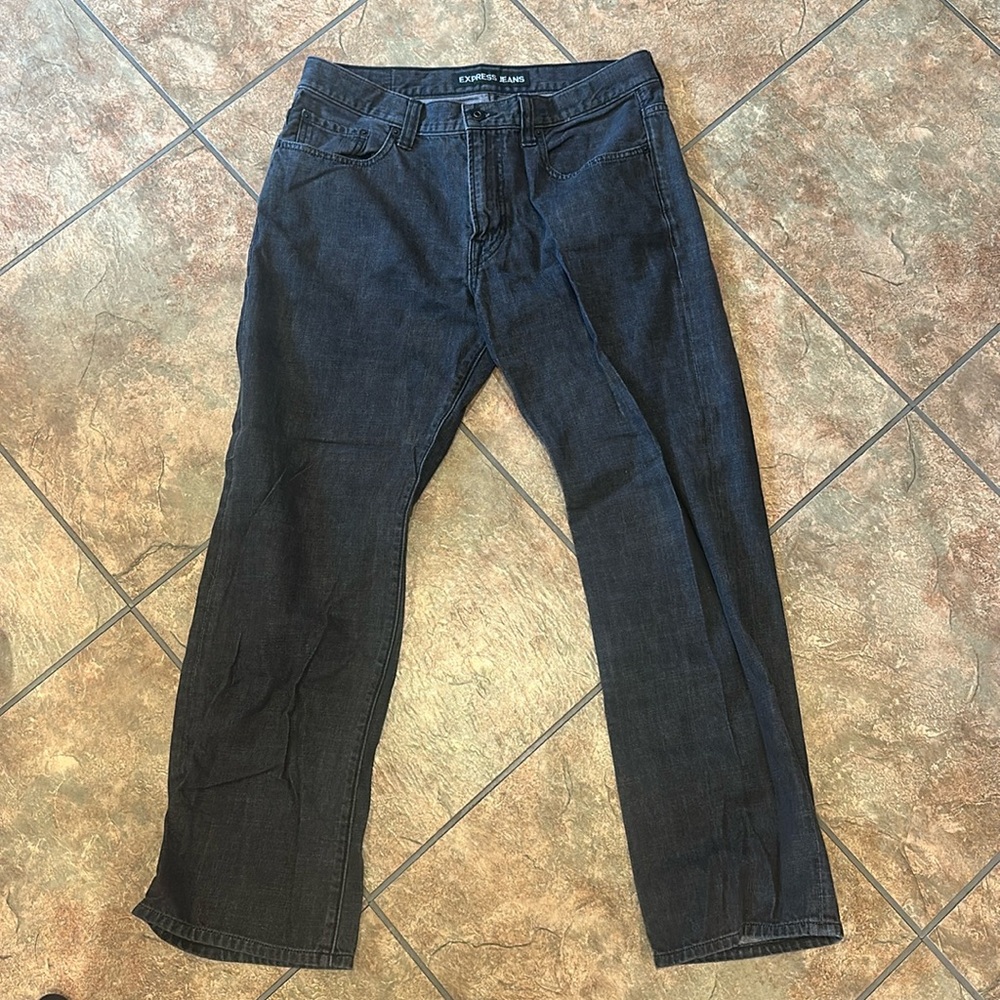 Express Blake loose fit boot cut jeans